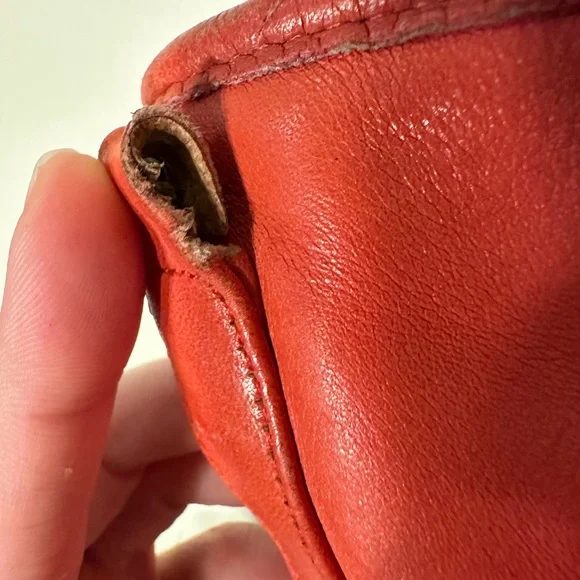 Vintage Red leather Coach Bucket bag duffle crossbody/shoulder Bag purse - Picture 9 of 9